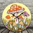 thumbnail image 2 of PRATYUS Mushrooms Green Field Wall Clock Silent Mechanical Movement 10x10in, 2 of 8