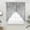 thumbnail image 5 of Gray Grey Forest Kitchen Window Curtains, Swag Curtains Valance for Bedroom Living Room Bathroom, Grey Modern Art Oil Painting Rod Pocket Window Treatment Curtain Block Drapes 2 Panels 36"x45", 5 of 9