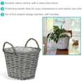 thumbnail image 3 of Sunnydaze 8" x 8" x 8.75" Willow Wicker Indoor Planter Basket Set with Liners 5-Count, 3 of 9