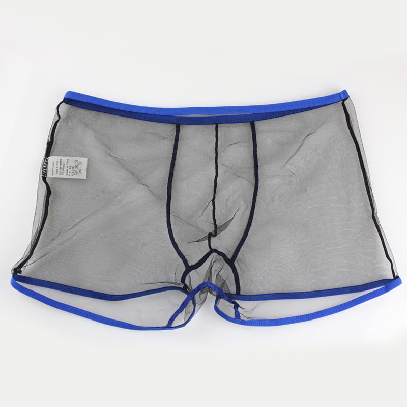 Mens See Through  Floral Boxer Briefs Underwear Swim Shorts Panties Underwear 
