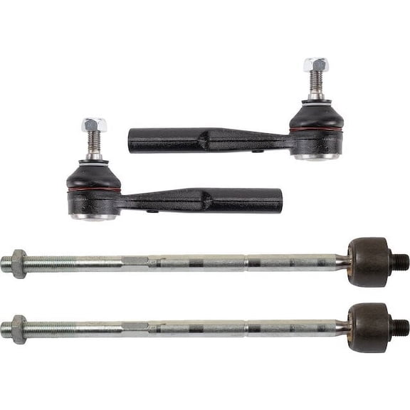 Front Inner and Outer Tie Rod End Set 4 Piece - Compatible with 2015 - 2018 Jeep Renegade 2016 2017