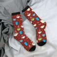 thumbnail image 5 of Pofeuu Coffee Cups Print Crew Socks, Adult Running Hiking Socks for Youth and Adult, 5 of 6