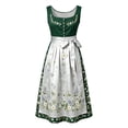 thumbnail image 5 of HBYJLZYG Women's Dirndl Dress, Oktoberfest Bavarian Floral Print Sleeveless Midi A-Line Dress with Apron and Waist Tie, Traditional German Festival Costume for Carnival Party, 5 of 5