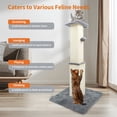 thumbnail image 4 of Cat Scratching Post, 32" H Sturdy Durable Cat Scratcher Natural Sisal Fibers Indoor Toys, 4 of 9