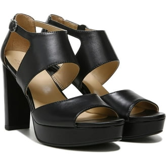 Naturalizer Womens Pearlyn Platform Sandal Black Leather 9.5M