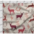 thumbnail image 2 of Soimoi Animals Print,Cotton Poplin, Sewing Fabric Sold by The Yard 42 Inch Wide,Sewing Craft Quilting/Quilt Making Fabric, Maroon, 2 of 5