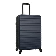 Protege Navy Vacationer 24-Inch Checked Expandable Hardside Luggage With 360-Spinner Wheels and Divider Pockets