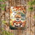 thumbnail image 2 of Hello Fall Pomeranian Football Welcome Autumn with Leaves Pumpkins Vertical Metal Aluminum Sign Pom Dog Lover Gifts Wall Art Home Decor - 00012, 2 of 5