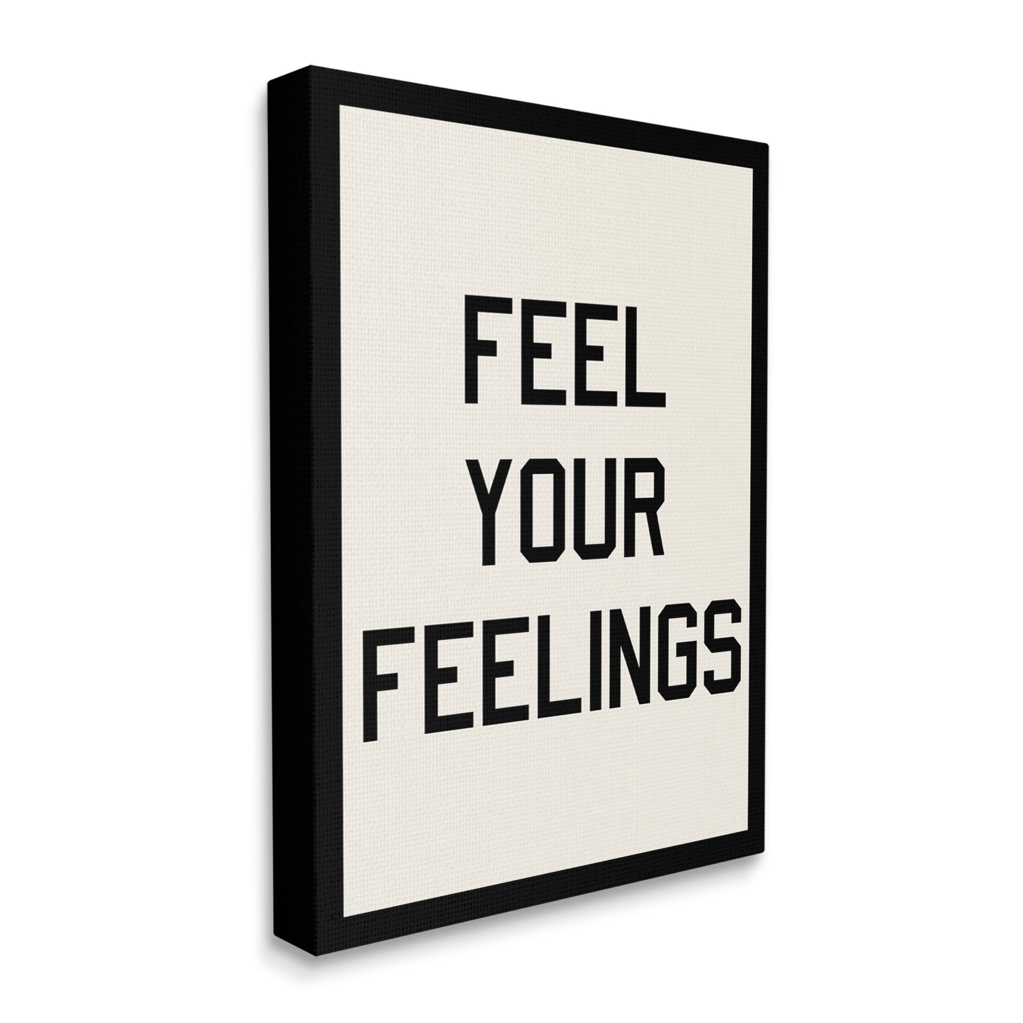 Stupell Industries Feel Your Feelings Phrase Inspirational Painting Gallery Wrapped Canvas Print Wall Art, 24 x 30