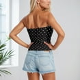 thumbnail image 4 of Landzoo One Contrast Lace Polka Tube Top Backless Fit Inner Wear Short Crop Top Cozy Stylish Basic Tube Tops, 4 of 6
