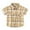 Khaki, variant on HCYSFG Boys Plaid Shirt Button Front Notch Neck Short Sleeve Chest Pocket Loose Fit Classic Casual Top Summer Dress Shirt