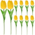 thumbnail image 4 of GOOHOCHY 10pcs PU tulipanes falsos flores artificiales arreglo flor de ramo decoración, 4 of 8