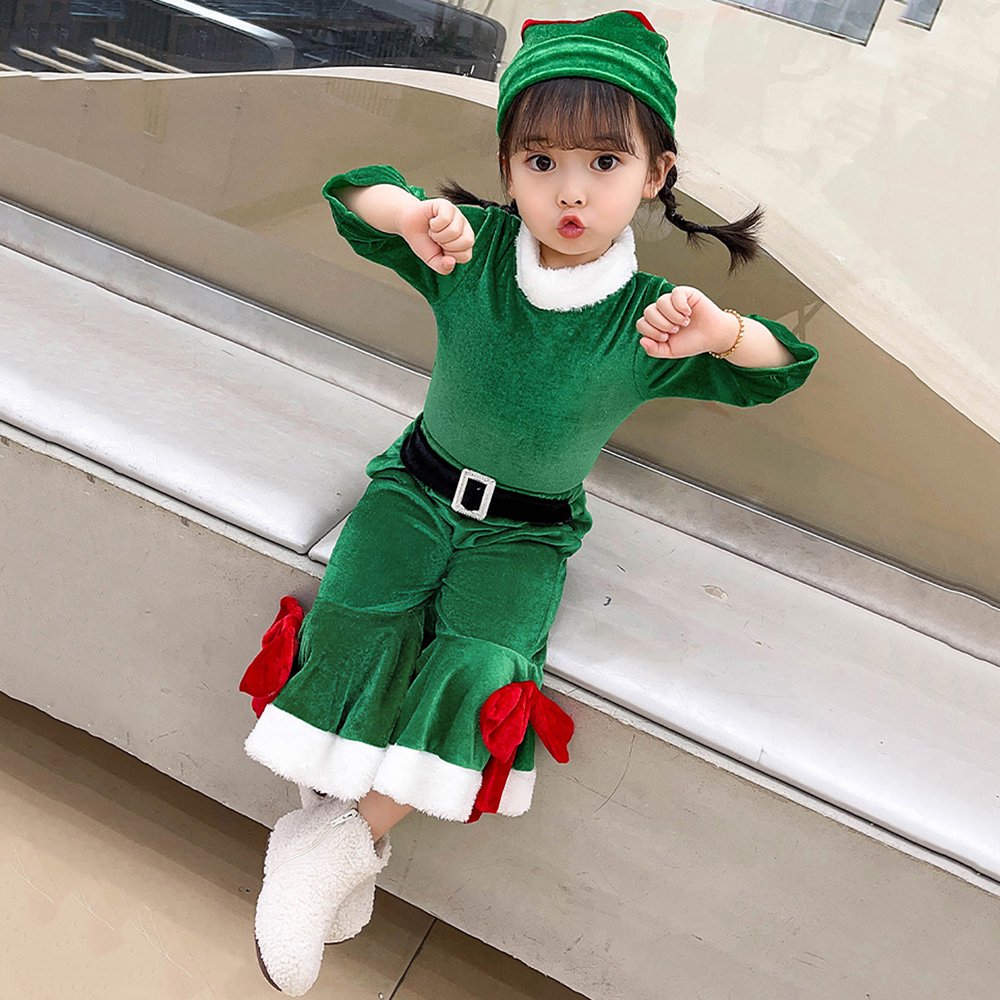 Ensemble Vêtement Noël Pour Enfant – Haut Manches Longues + Pantalon, Doux Et Chaud, Taille 12 Mois