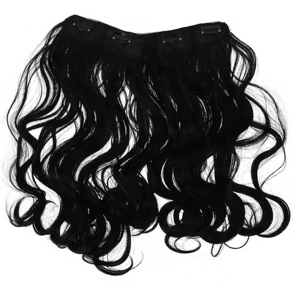 Fluffy U-shaped Wig Brown Hair Clip Human Extensions One Piece High Temperature Wire