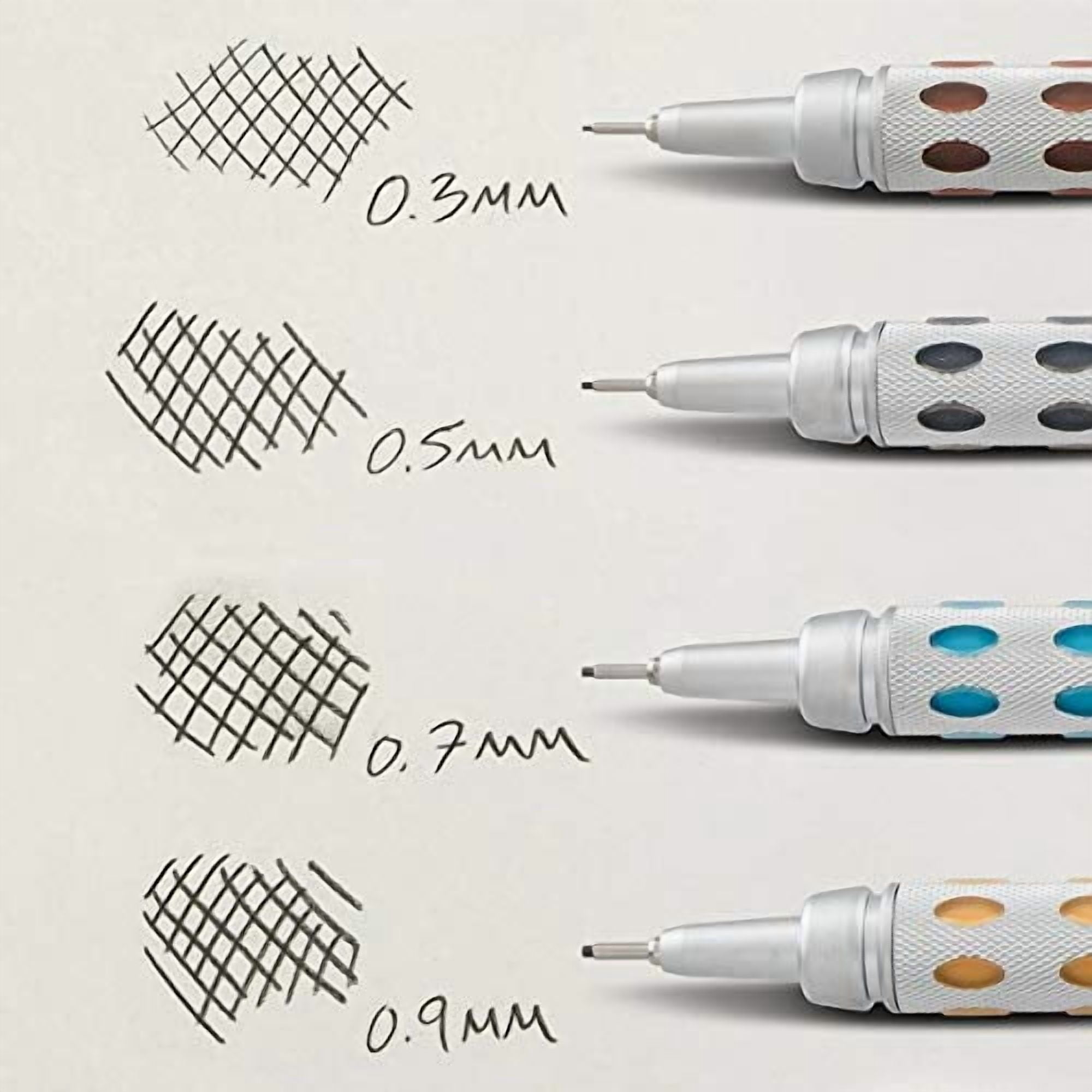 4-piece Set, Pentel Pg1019g, 0.9mm Graph Gear 1000 Automatic Pencil