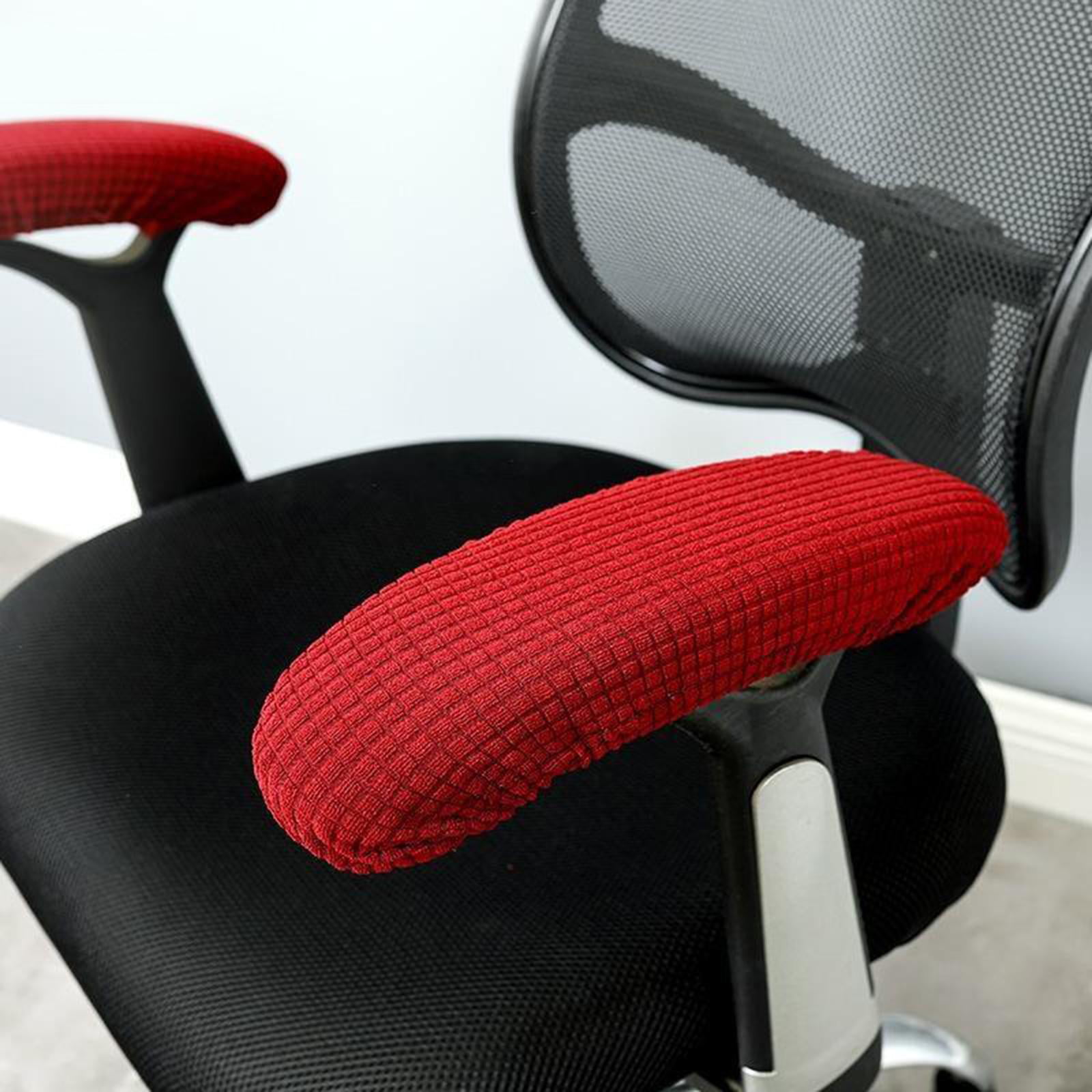 1 Pair Office Chair Arm Armrest Covers Elastic Stretch Desk Chair Arm Cover  Computer Chair Arm Covers Protectors Washable for Office Chair Red 