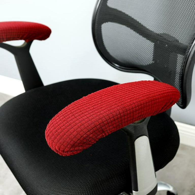 1 Pair Office Chair Arm Armrest Covers Elastic Stretch Desk Chair Arm Cover  Computer Chair Arm Covers Protectors Washable for Office Chair Red