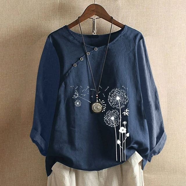 DPTALR Blouse Décontractée à Boutons Imprimé Floral Manches Courtes T-Shirt