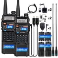 thumbnail image 1 of Ham Radio BAOFENG UV-5R de 8 W con 4 baterías de 3800 mAh y 1800 mAh, 1 of 7
