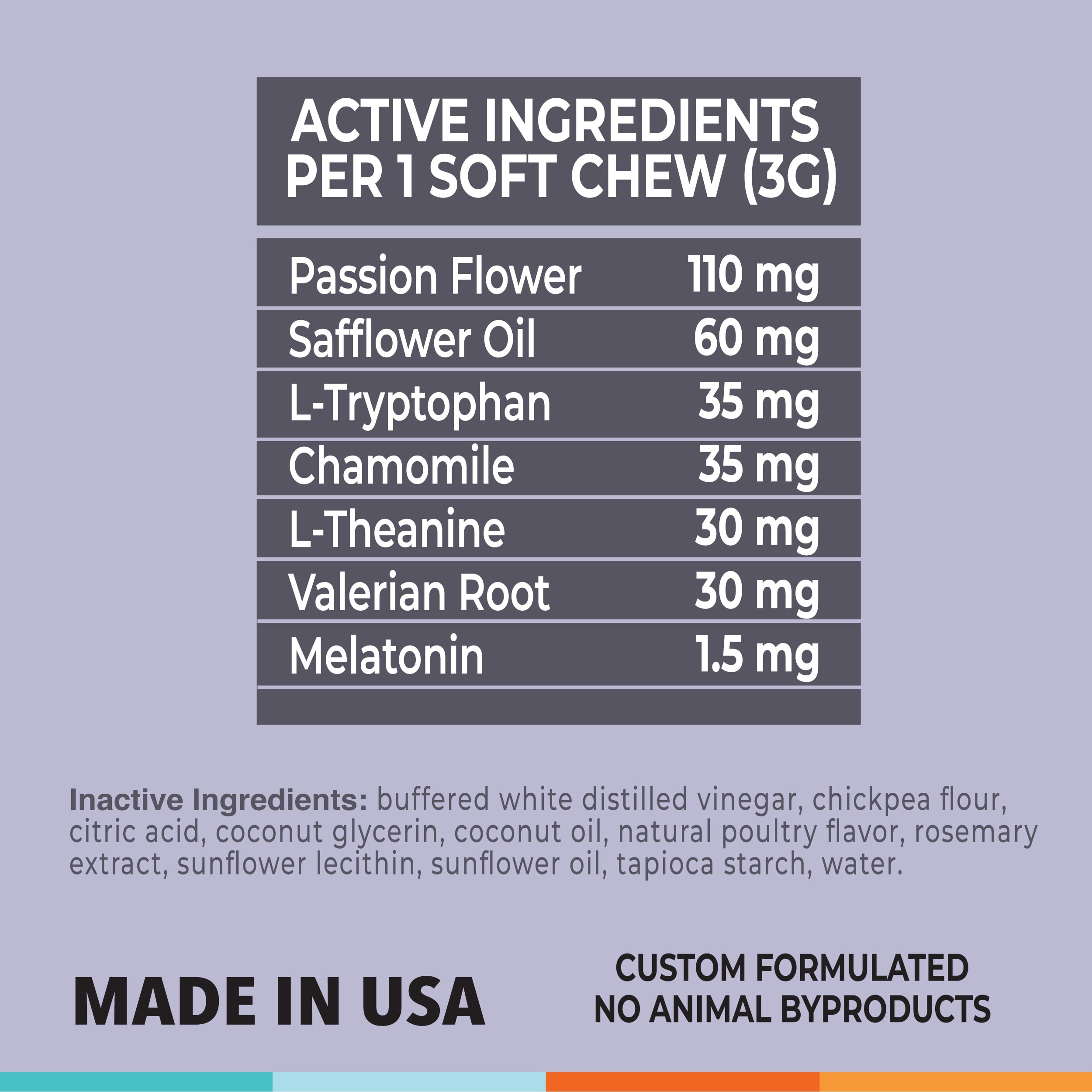 Calming Treats for Dogs : Qusera 90CT Soft Chews : Calm Anxiety Naturally
