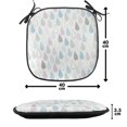 thumbnail image 4 of Colorful Chair Seating Cushion Set of 4, Big Droplets Motif Filled with Ornate Lines and Dots Urban Life Vibrant Art, Seat Pads for Office with Anti-slip Backing, 16"x16", Multicolor, by Ambesonne, 4 of 7