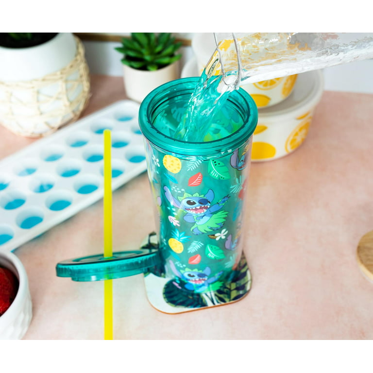 Disney Lilo & Stitch Tropical Summer Icons Carnival Cup with Lid and Straw  