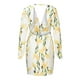 thumbnail image 5 of Mini vestido con cuello en V y manga larga con estampado floral informal de moda sexy para mujer Pompotops  hdfakjf6542, 5 of 9