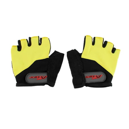Pair Hook Loop Fastener Mountain Bicycle Riding Gloves for