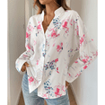 thumbnail image 6 of SOMER Button Down Shirts for Women Blouses for Women Dressy Casual V Neck Silky Printed Wrinkle-Resistant Long Sleeve Tops Trendy Early Fall Fashion 2025, 6 of 8