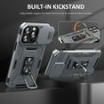 thumbnail image 3 of KOMI Case for 16 Pro Max Case 16 Pro Max Phone Case with Kickstand Ring, with Camera Cover, fit Magnet Car Mount, for iPhone 16 Pro Max Grey, 3 of 5
