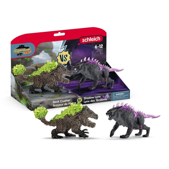 Figura Schleich ELDRADOR CREATURES Shadow Lynx contra Rock Crusher