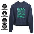 thumbnail image 4 of NASA Mono Collage Women's Cropped Hoodie Pullover Sweatshirt, Navy, X-Small, 4 of 6