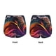 thumbnail image 3 of Balery Colorful Abstract Wave Motion Pantalones cortos deportivos para mujer con forro y dos bolsillos, elásticos, para entrenamiento, gimnasio, yoga-X-Large, 3 of 7