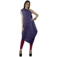 thumbnail image 3 of Moomaya Robe Kurti Sans Manches à une Épaule Imprimée pour Femmes, Vêtement de Créateur Boho pour Fête, 3 of 7