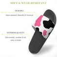 thumbnail image 3 of GZHJMY Stylish Slides for Women Men, Cow Print Black Pink Colors Soft Flexible Slip-on Sandals Slippers, 3 of 7