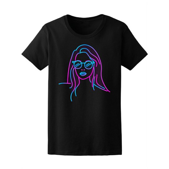 Blue Girl In Sharp Effect T-Shirt Women -Image by Shutterstock, Female Small