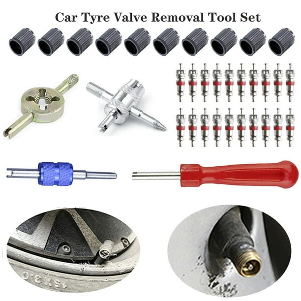 34pcs Car Tyre Valve Removal Tool Set Tyre Valve Repair Kit for Car
