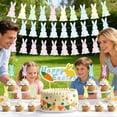 thumbnail image 4 of Creatine Easter Rabbit & Carrot Banner & Cake Topper Festive Party For Birthday & Holiday Celebration, 4 of 7
