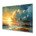 thumbnail image 2 of Designart "Escaping to Coastal Beauty in Yellow and Blue" Beach Metal Wall Art Prints, 2 of 5