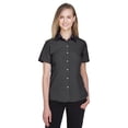 thumbnail image 1 of Camisa de campamento texturizada Barbados para mujer NEGRO M harriton M560W, 1 of 1