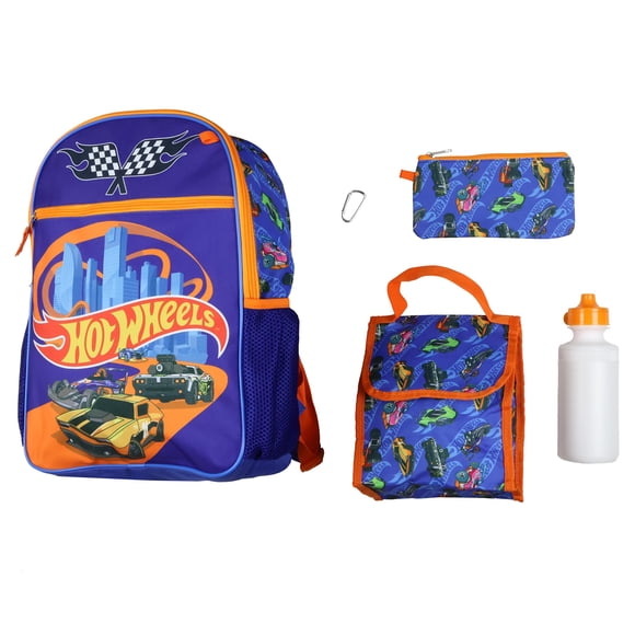 Set de Mochila AI ACCESSORY INNOVATIONS Hot Wheels 5 Piezas