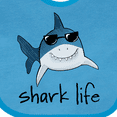 thumbnail image 4 of Inktastic Shark Life Fun Shark with Sunglasses Boys or Girls Baby Bib, 4 of 4