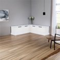 Backless Wood Corner Kitchen Breakfast Nook Bench, with Hidden Storage