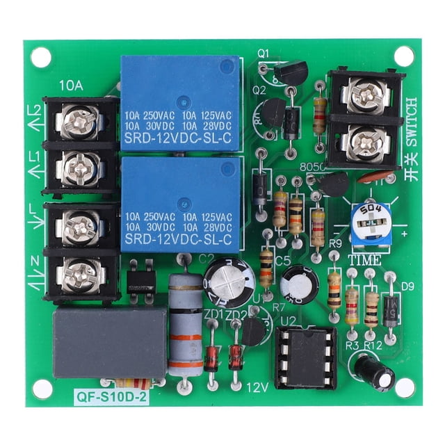 2 Channels Power Time Sequence Board QF-S10D-2 0.5-4S Adjustable 220V Time Sequence Module