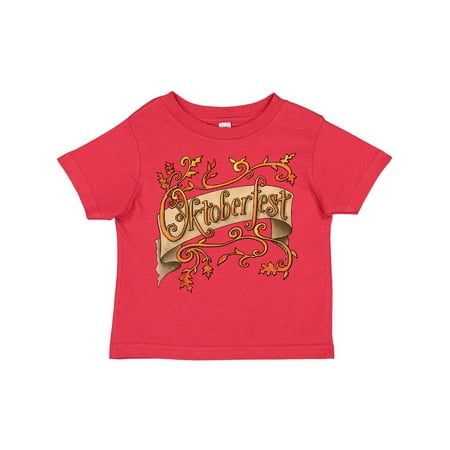 

Inktastic Oktoberfest Banner with Orange Autumn Leaves Gift Toddler Boy or Toddler Girl T-Shirt