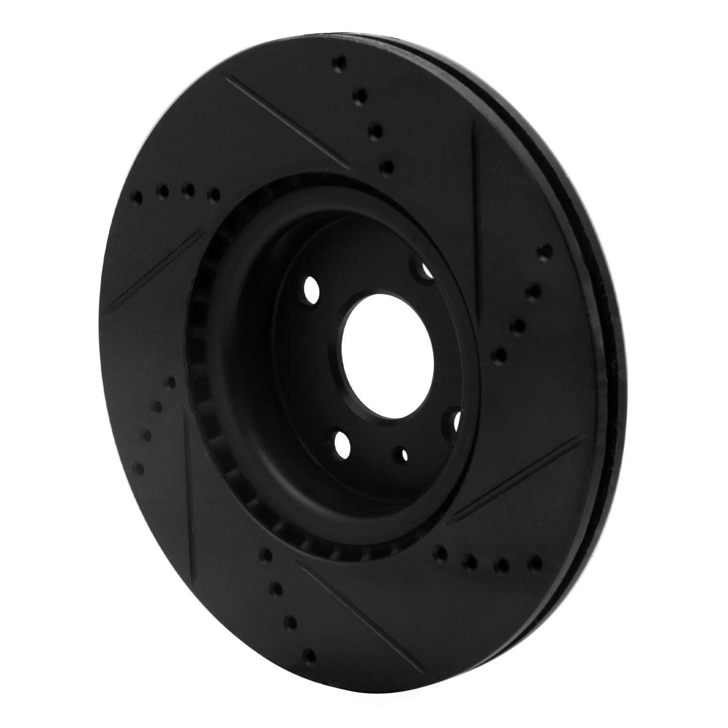 Dynamic Friction Company 633-80073L DFC Brake Rotor - Drilled And Slotted - Black