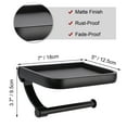 thumbnail image 5 of Toilet Paper Holder with Phone Shelf Aluminum Alloy Roll Holder Matte, Black, 5 of 8