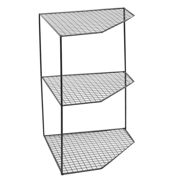 Estante de almacenamiento de cocina, estante para ollas, estante de esquina, estante de exhibición de torre para ollas y sartenes, estantes de metal 3 niveles