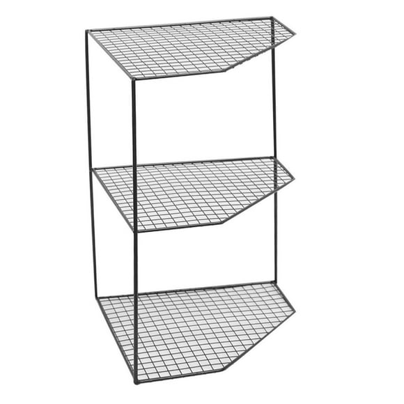Estante de almacenamiento de cocina, estante para ollas, estante de esquina, organizador de cocina, estante de exhibición, estantes de metal de varias 3 niveles