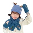 thumbnail image 3 of Navidad Para Niños, Conjunto De Guantes Y Bufanda, Gorro De Punto Grueso Cálido Para Invierno, Gorro De Lana, Regalos Para Niños Y Niñas Guardurnaity HA046193-01, 3 of 6
